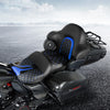 Harley Street Glide Black Blue Driver Passenger Seat & Backrest (2014-2023)