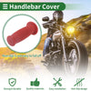 25mm Motorcycle Hand Grips Cover Handlebar End Grips TPU Dark Red