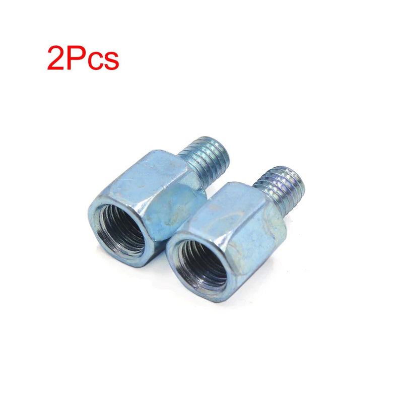 Motorcycle 2 x 8mm–10mm Metal Rearview Mirror Screw Bolt Adapter