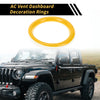 Jeep Wrangler JL AC Vent Dashboard Decoration Rings  Yellow (2018-2020)
