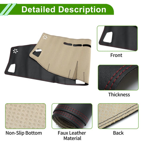 Mazda BT50 2007-2023 Black Red Dashboard Cover Mat