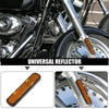 Motorcycle Universal Reflector / Orange / Spoke Reflective Safety with Screw