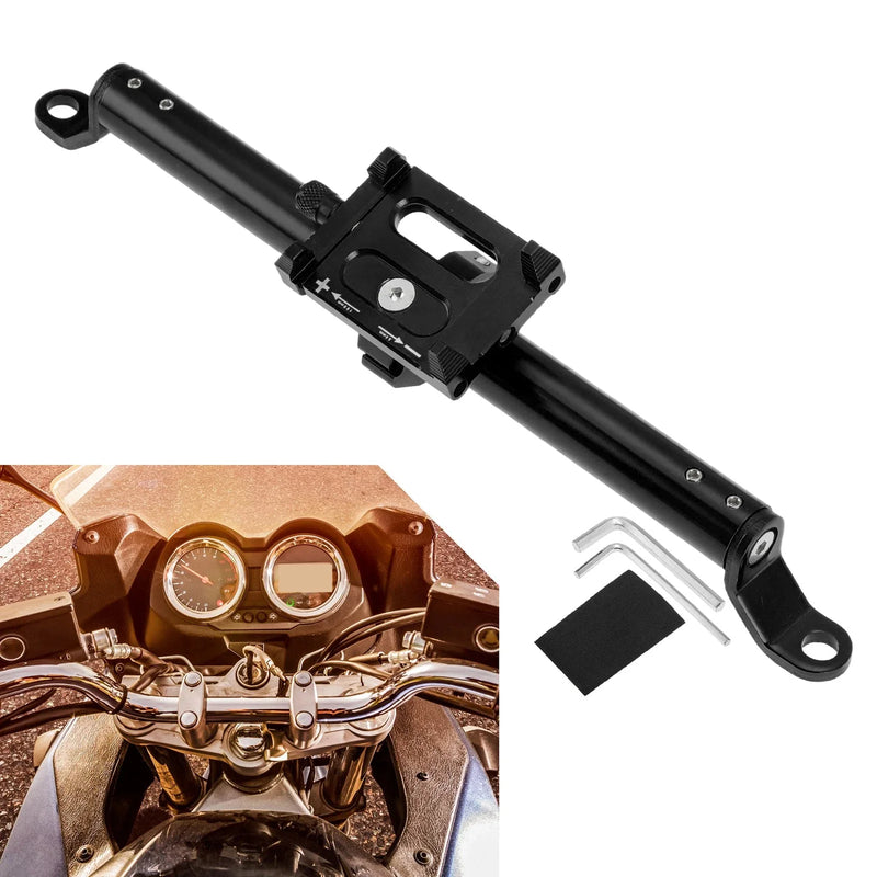 Motorcycle 1 Set Handle Bar Extender Bracket Center Hole Black
