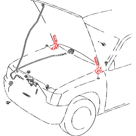 Toyota Hilux 1988-2005 Bonnet  Hinge Set