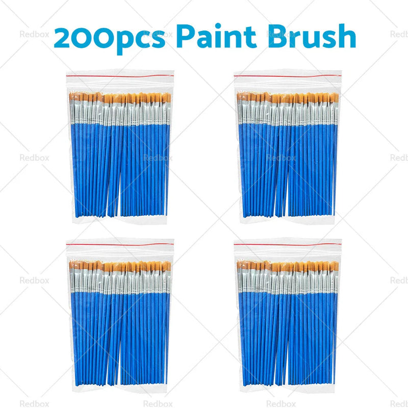Detail Painting Craft Art Gift 50-200pcs Flat Paint Brushes