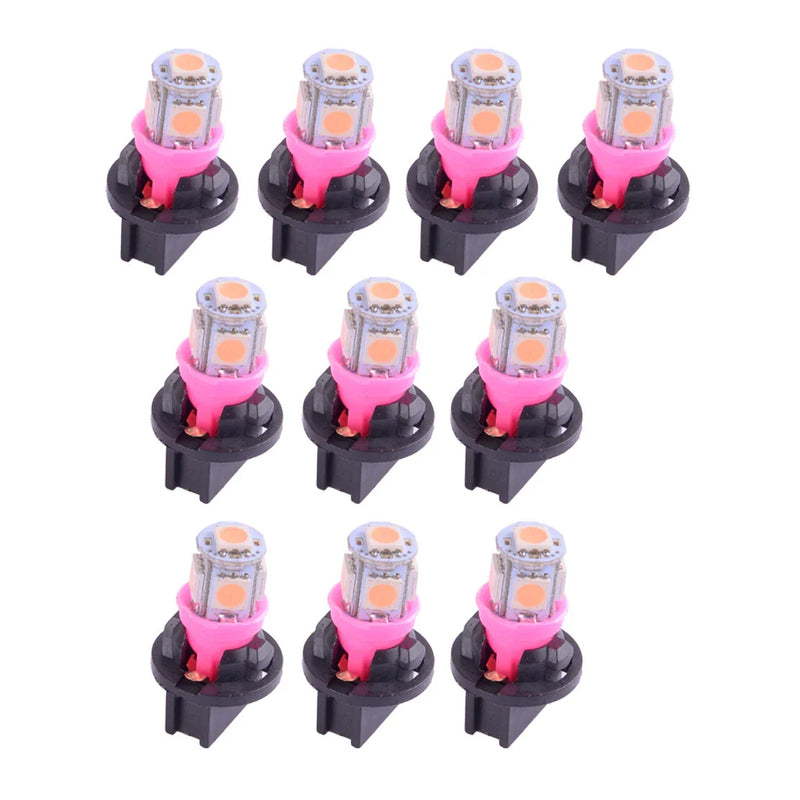 Instrument Gauge Cluster Dash Light 10Pcs Pink T10 LED Bulbs
