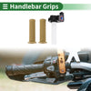 Motorcycle 7/8 22mm Motorcycle Hand Grips Cover End Grips Rubber Khaki
