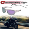 Set Motorcycle Riding Goggles Purple Lens White Colorful Frame PC UV400
