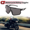 Motorcycle Riding Goggles Black Lens Black Frame PC UV400