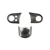 Mini Cooper R55 R56 Carbon Fiber Center Steering Wheel Media Cover Trim Fit