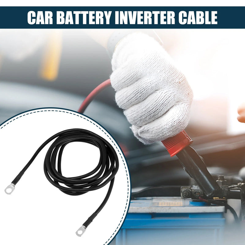 Car Inverter Battery Cable / 5/16"-3/8" / Battery Copper Wire Black