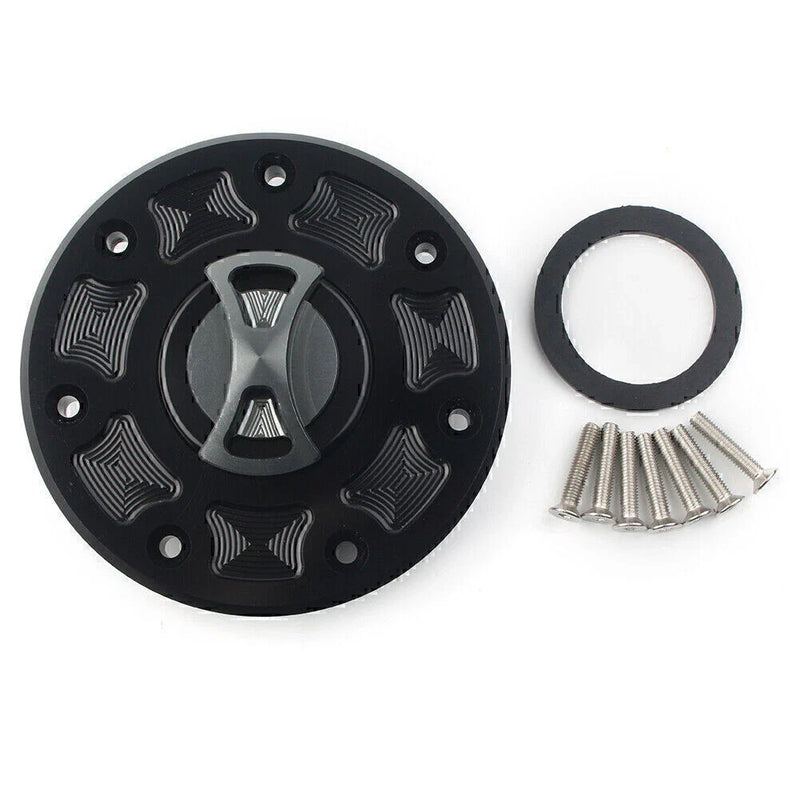 Kawasaki Ninja ZX-6, ZX-7, ZRX-1100 CNC Fuel Gas Tank Cap Cover (1995-2003)