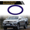 Toyota Tundra (2014-2021) 4 Pcs Blue AC Vent Dashboard Decoration Rings