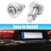 Car Motorcycle 8pcs Aluminum Alloy License Plate Bolt Screw Nuts Silver Tone