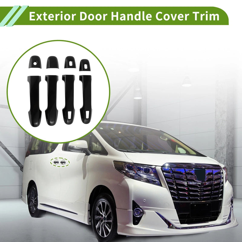Toyota Alphard Gloss Black Exterior Door Handle Cover Trim (2015-2021)