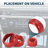 BMW 1 2 3 3 Series 4 Series Red 3 Pcs Switch Knob Cover