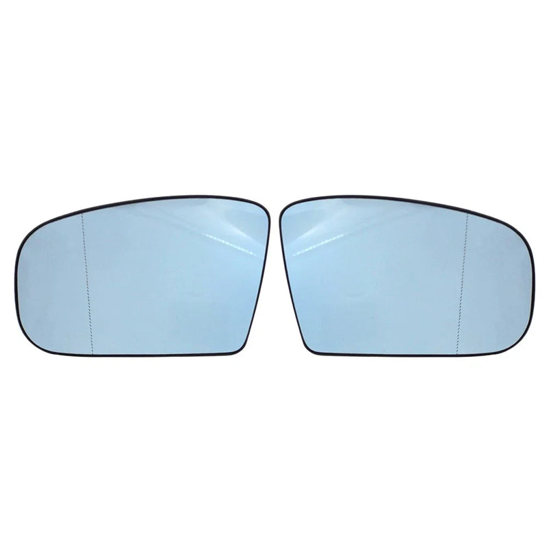 Mercedes CL500 Blue Heated Side Mirror Glass with Plate (2000-2003)