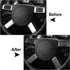 Dodge Challenger 4 x Carbon Fiber Steering Wheel Button Covers (2008-2010)
