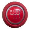 Mazda 2, 3, 6, CX-3, CX-5 6 Speed Red Leather Gear Knob (2003-2023)
