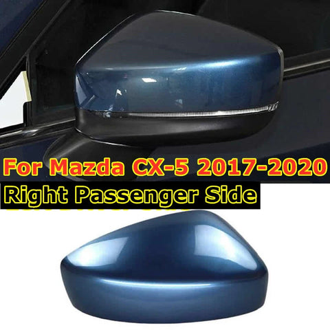 Mazda CX-5 Right Passenger Side Rearview Mirror Cap Cover Blue (2017–2020)