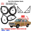 Door Rubber Vent Rubber Set 6 Fits Datsun Sunny 1200 B110 4D SED 1970-73 D05