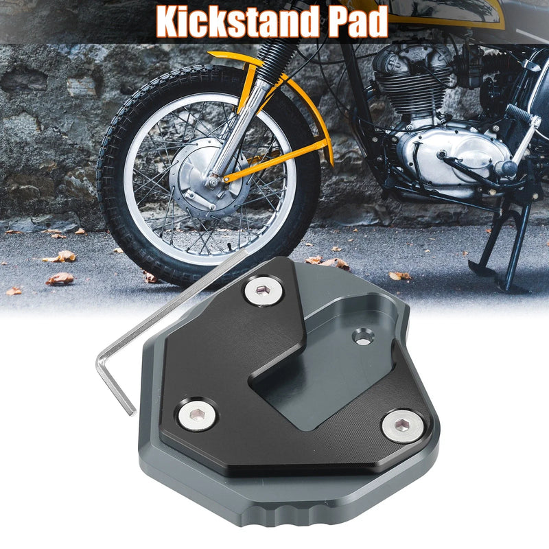 SUZUKI Hayabusa 1 x Set Motorcycle Kickstand Stand Pad Black Titanium Tone