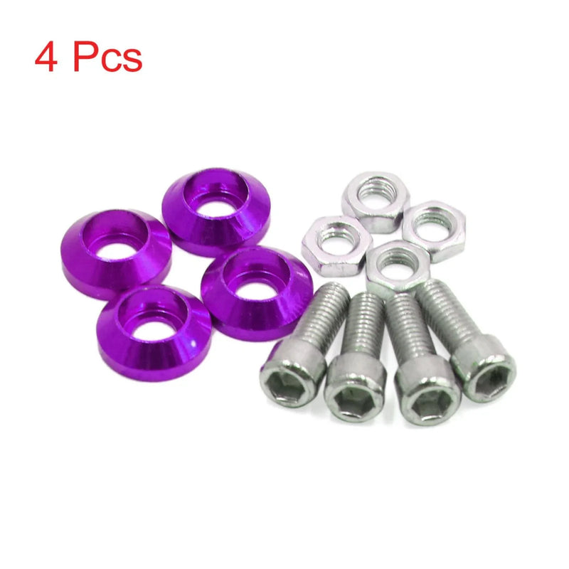 Universal Motorcycle Windscreen License Plate M6 Bolts 4x