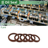 Oil Seal 45x55x6mm Seal Ring Rotary Shaft Seal Brown 5 Pcs