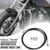 Motorcycle Brake Hose 150cm Hydraulic Brake Line Oil Hose Black
