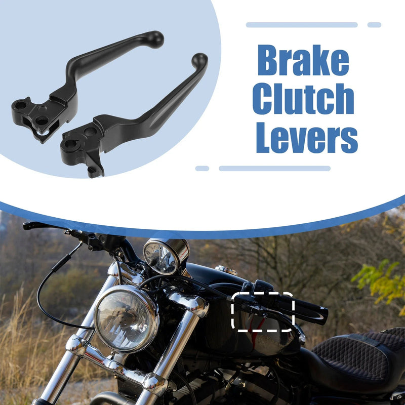 Sportster 883 1200 Road King Pair / Brake Clutch Levers Aluminum Alloy Black