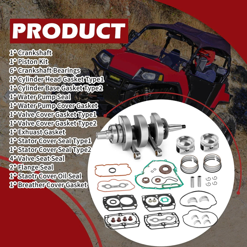 Polaris Sportsman RZR Ranger 800 Crankshaft Crank Kit (2005–2014)