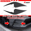 Toyota GR86 Carbon Style Front Bumper Side Fin Canards Splitter (2022-2025)