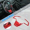 Subaru Forester Ascent 4pcs Red Inner Steering Wheel Cover Trim (19-21)