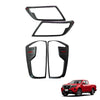 Nissan Navara UTE Matte Black Red Headlight Taillight Covers (2021-2024)