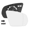 Mercedes-Benz S 550 Heated Right Rearview Mirror Glass (2014-2017)