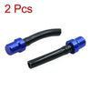 Motorcycle 2pcs Blue Motorcycle Fuel Tank Cap Valve Vent Hose Pipe Two Way