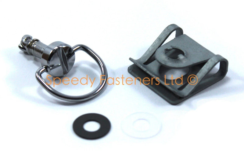 Motorrad 6mm x 17mm Chrom D-Ring dzus Verschluss Verkleidung Nieten & Clip