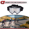 Motorcycle Riding Goggles Silver Tone Lens Black Gray Frame PC TPU