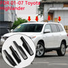 Toyota Highlander 4 x Black Roof Rack Cover Rail End Shell (2001–2007)