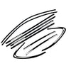 Porsche Macan Gloss Black Window Strip Seal Belt Trims (2014-2025)
