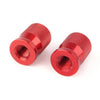 Car Truck Motorcycle Bike Red Tyre Air Valve Caps ()