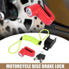 Universal Motorcycle Disc Brake Lock Red with Yellow Rope