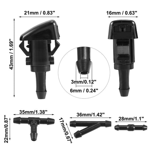 Dodge & Chrysler Windshield Washer Nozzle 2.5m Hose Kit