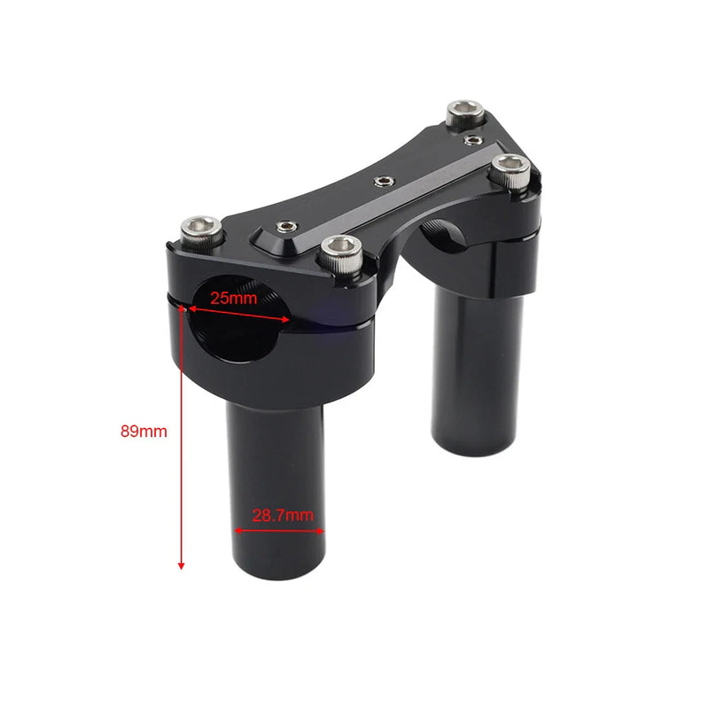 Harley Dyna, Road Glide Chrome 3.5" Handlebar Riser & Top Clamp (2006-2023)