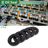 Oil Seal NBR Rubber 32x62x10mm High Pressure Black 5 Pcs