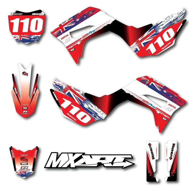 Honda CRF 110 Aussie Pride Graphics Decals Custom Sticker Kit (2019-2023)