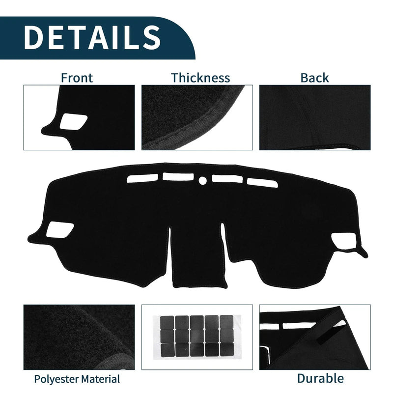 Toyota RAV4 2019-2024 Black 1 Set Dashboard Cover Mat