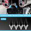 Universal Motorcycle M6 License Plate Screws Cover 5.4 cm Black 4 pcs