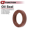 Oil Seal 2 x Rotary Shaft Seal 22x32x6mm Brown FKM Rubber
