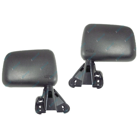 Toyota Hilux 1983-2004 Left Right L+R LH+RH Black Manual Door Mirrors Pair